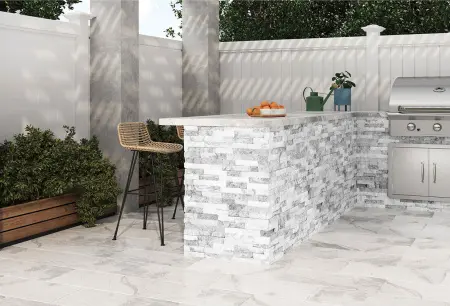 Панель Pharaon Classic кварцит бело-серый 150х600х10-20мм (уп 7 шт)