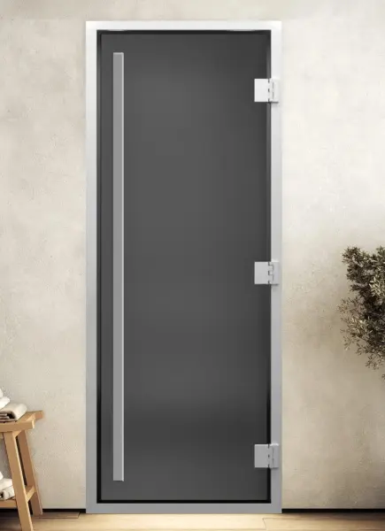 Дверь для турецкой парной DoorWood Prestige 700мм х 1900мм, стекло графит матовый