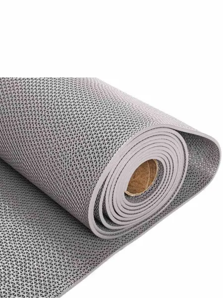 Противоскользящий ПВХ настил AquaViva серый, толщиной 5 мм (2,6 кг\м2, 0,9х15 м)