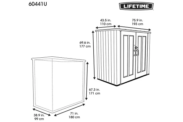 Пластиковый шкаф для улицы LifeTime Utility 3067L, 60441U