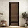 Дверь для турецкой парной DoorWood Prestige 700мм х 1900мм, черный профиль, стекло бронза