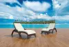 Пластиковое кресло шезлонг Siesta GS 1009, brown коричневыйЮ 187 x 73 x 44 см