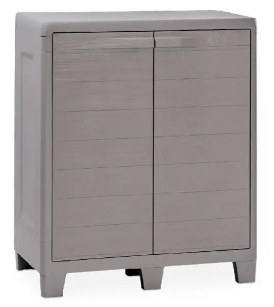 Пластиковый шкаф Toomax Woody's XL (2 полки), светло-серый, 075
