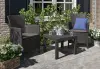 Пластиковая мебель Allibert Rosario Balcony set, коричневый - 2 кресла и стол
