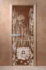 Дверь для сауны DoorWood Волшебный пар, 700 х 1900 мм, без порога, бронза, коробка ольха