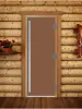 Дверь Престиж Flash Royal для бани DoorWood, 800 х 2000 мм, порог, бронза матовая, коробка ольха