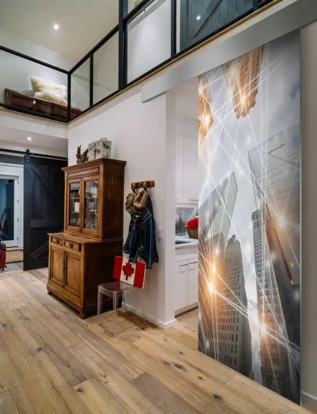 Дверь стеклянная межкомнатная сдвижная MaybahGlass Premium HL, 800х2000, фотопечать