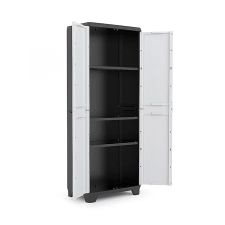 Пластиковый шкаф Keter Linear Tall Cabinet, black-grey, 17206640
