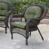 Мебель из искусственного ротанга в классическом стиле LV520BG Brown/Green, цвет коричневый/зеленый, 2-х местный диван и 2 кресла