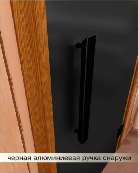 Дверь для сауны DoorWood Favorit Black, 700мм х 1900мм, без порога, графит