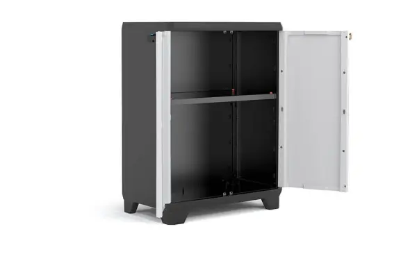 Пластиковый шкаф Keter Linear Base Cabinet, black-grey, 17206642