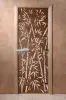 Дверь для сауны DoorWood бронза, рисунок Бамбук, 700 х 1900 мм, без порога, коробка ольха
