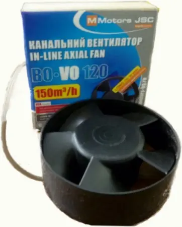 Вентилятор для хамама канальный Mmotors BO 120/40 (+150°С), 2396