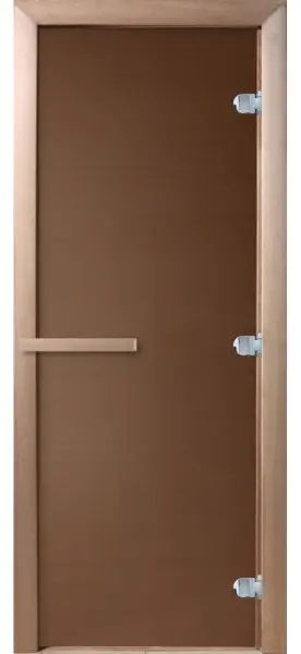 Дверь DoorWood бронза матовая Теплая Ночь для сауны , 700 х 1900 мм, без порога, коробка хвоя