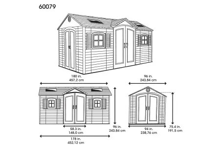Сарай пластиковый LifеTime 457 x 244 см, 60079
