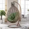Подвесное кресло из искусственного ротанга AFM-219B Beige