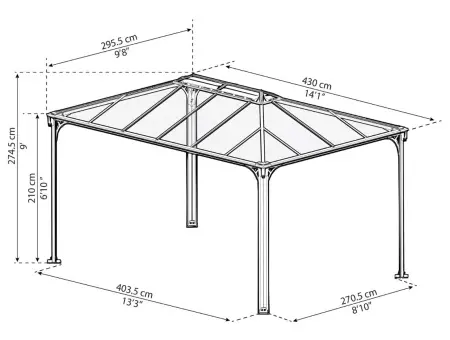 Садовый навес Palram – Canopia Martinique 4300
