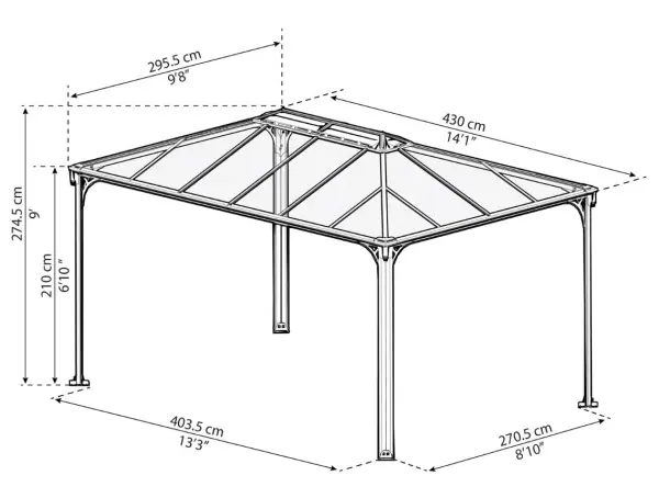 Садовый навес Palram – Canopia Martinique 4300