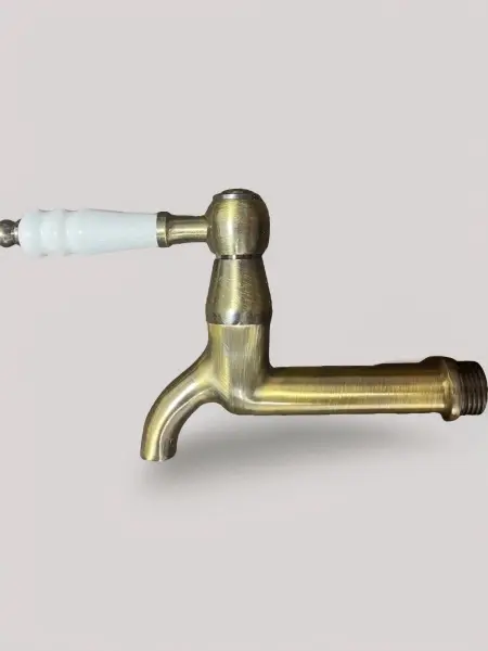 Кран латунный для хамама и бани, цвет бронза, 102