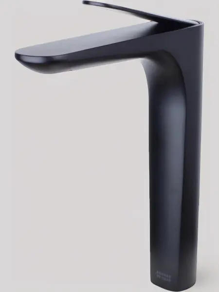 Смеситель высокий для раковины-чаши АЙКОН, цвет черный, 2041CB 