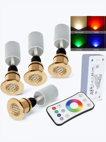 Комплект хромотерапии для хамама WM-4LK-RGBW, д/у пульт, IP68