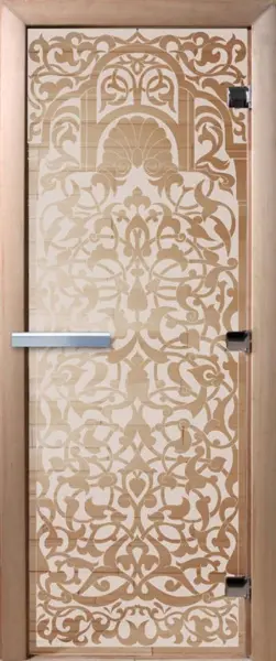 Дверь для сауны DoorWood Флоренция, 600мм х 1900мм, без порога, прозрачная, коробка ольха