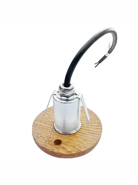 Светодиодный точечный светильник Steam & Water, d=42mm, цвет алюминий, дубовая накладна