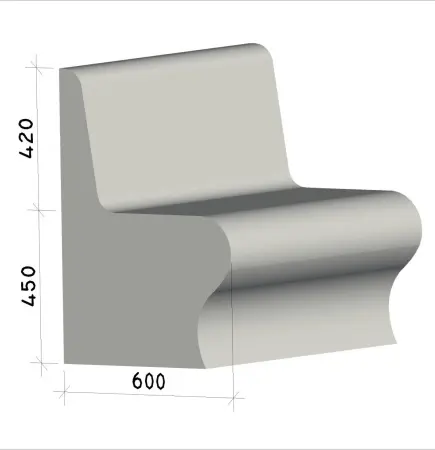 Сиденье для хамама Comodo 870х600x1000мм