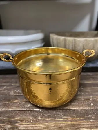 Чаша для получения пены медная, ЕМ-10 Gold, диаметр 31 см