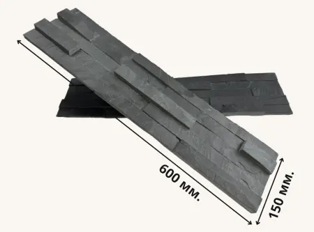 Панель Pharaon Classic сланец чёрный 150х600х10-20мм (уп 7 шт)