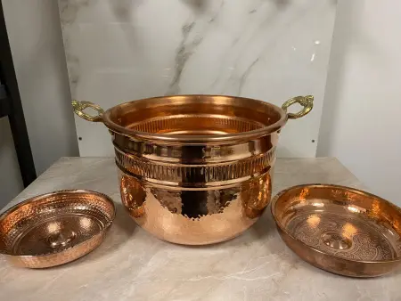 Чаша для получения пены медная, ЕМ-10, диаметр 28 см 