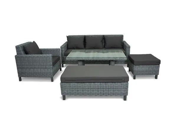 Кресло из искусственного ротанга Mokka Bella, grey