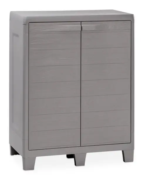 Пластиковый шкаф Toomax Woody's XL (2 полки), серый