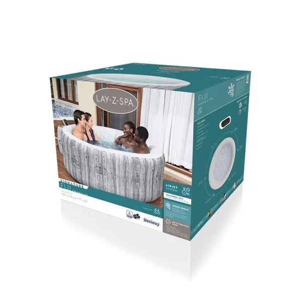 Аэромассажный бассейн Bestway Lay-Z-SPA  Fiji AirJet White Wood 60085, 180x66см