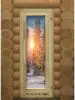 Дверь для сауны DoorWood с фотопечатью Элит Люкс Зима, 730мм х 1850мм, с порогом, коробка липа