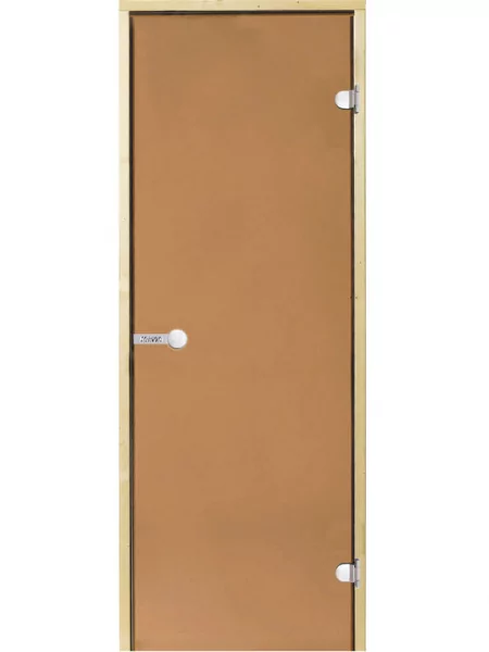 Дверь для сауны Harvia D82101M, 790мм х 2090мм, без порога, бронза, коробка сосна