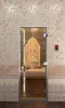 Стеклянная дверь DoorWood Prestige для хамама, 700 мм х 1900 мм, бронза