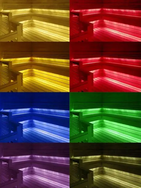 Комплект потолочного освещения в сауне Premier MINI RGBW, 5м. +180С