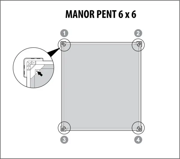 Сарай пластиковый Keter Manor Pent 6x6' ft, серый