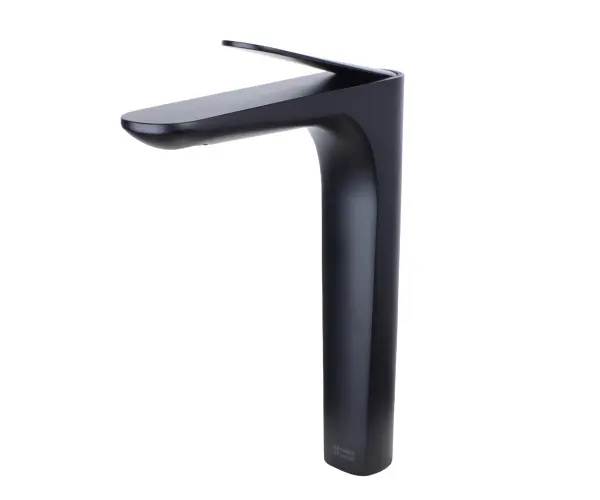 Смеситель высокий для раковины-чаши АЙКОН, цвет черный, 2041CB 