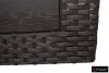 Коричневый комплект пластиковой мебели для терасы B:Rattan Comfort 4 на 4 персоны - столик, кресла и диван