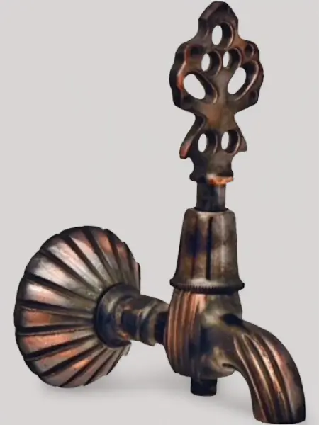 Кран латунный для хамама, цвет медь 133