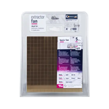 Вентилятор для хамама Mmotors MM-P 06 стекло, мозаика золото, 169 м3/ч, IP56, 4802