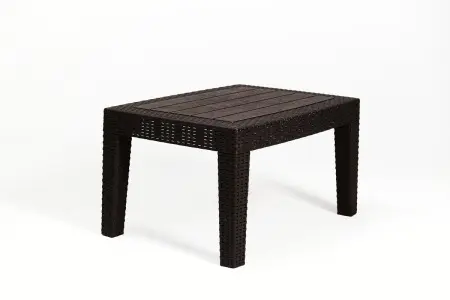 Комплект пластиковой мебели под ротанг B:Rattan Premium Set, темно коричневый цвет - диван, 2 кресла и столик