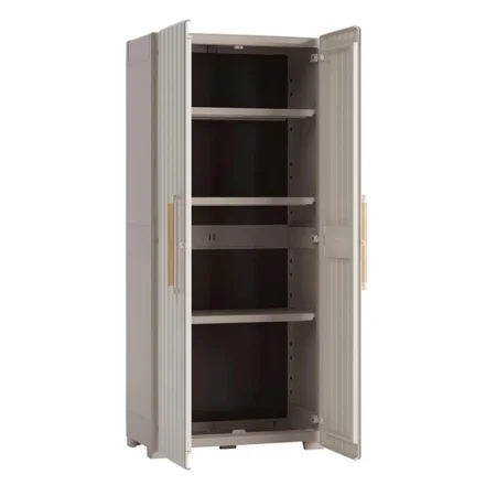 Пластиковый шкаф Armadio Groove Alto DP/DS Keter PAL.H.200, sand/beige, 17212374