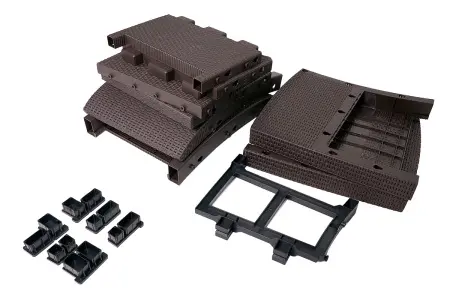 Комплект пластиковой мебели под ротанг для активного отдыха дома B:Rattan Arizona 4 Set, коричневый - 2х местный диван, столик и 2 кресла