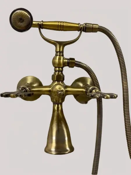 Смеситель латунный для хамама Веер, цвет бронза, 042