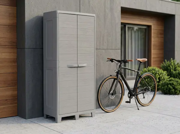 Пластиковый шкаф Toomax Woody's XL (4 полки), серый