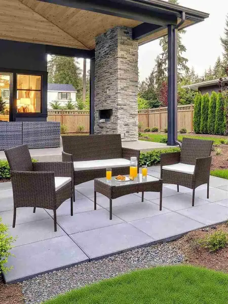 Комплект садовой мебели из искуственного ротанга AFM-2025A Brown