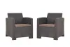 Комплект пластиковой мебели B:Rattan Arizona Max на 5 персон, коричневый - трехместный диван, столик и 2 кресла